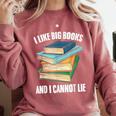 I Like Big Books And I Cannot Lie Book Reading Book Lover Comfort Colors Sweatshirt Orchid