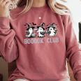 Boo Ghost Books Book Club Halloween Women School Teacher Comfort Colors Sweatshirt Orchid Boo Ghost Books Book Club Halloween Women School Teacher Comfort Colors Sweatshirt Orchid