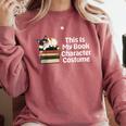 This Is My Book Character Costume Cat Men Women Kids Reading Comfort Colors Sweatshirt Orchid
