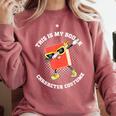 This Is My Book Character Costume- Dabbing Book Kids Comfort Colors Sweatshirt Orchid