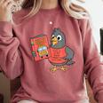 This Is My Book Character Costume- Pigeon Kids Reading Comfort Colors Sweatshirt Orchid