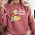 This Is My Book Character Costume Turtle Kids Reading Comfort Colors Sweatshirt Orchid This Is My Book Character Costume Turtle Kids Reading Comfort Colors Sweatshirt Orchid