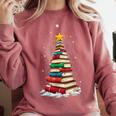 Book Christmas Tree Book Lover Teacher Librarian Comfort Colors Sweatshirt Orchid Book Christmas Tree Book Lover Teacher Librarian Comfort Colors Sweatshirt Orchid