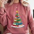 Book Christmas Tree Xmas Lights Book Lover Teacher Librarian Comfort Colors Sweatshirt Orchid Book Christmas Tree Xmas Lights Book Lover Teacher Librarian Comfort Colors Sweatshirt Orchid