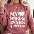 Book Coffee Dog Book My Needs Are Simple Men Women Kids Comfort Colors Sweatshirt Orchid Book Coffee Dog Book My Needs Are Simple Men Women Kids Comfort Colors Sweatshirt Orchid