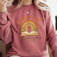 A Book A Day Keeps Reality Away Reading Comfort Colors Sweatshirt Orchid