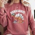 Book Dinosaur T-Rex Bookworm Dino Book Reading Comfort Colors Sweatshirt Orchid Book Dinosaur T-Rex Bookworm Dino Book Reading Comfort Colors Sweatshirt Orchid