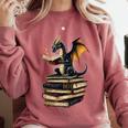 Book Dragon Comfort Colors Sweatshirt Orchid Book Dragon Comfort Colors Sweatshirt Orchid
