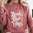Book Fair Vibes Groovy 70s Retro School Librarian Comfort Colors Sweatshirt Orchid Book Fair Vibes Groovy 70s Retro School Librarian Comfort Colors Sweatshirt Orchid