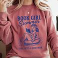 Book Girl Summer Comfort Colors Sweatshirt Orchid