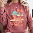 Book Girl Summer Book Reading Retro Sunset Comfort Colors Sweatshirt Orchid Book Girl Summer Book Reading Retro Sunset Comfort Colors Sweatshirt Orchid