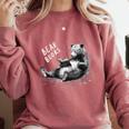 Book Lover Bear Cozy Reading Bear Graphic Bear Books Comfort Colors Sweatshirt Orchid