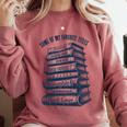 Book Lover Bookish Reader Bibliophile Book Nerd Titles Comfort Colors Sweatshirt Orchid