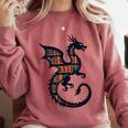 Book Lover Bookworm Reading Books Dragon Comfort Colors Sweatshirt Orchid