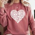 Book Lover Heart Shape Reading Librarian Library Teacher Comfort Colors Sweatshirt Orchid