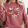 Book Lover Heart Shape Reading Librarian Valentine Men Women Comfort Colors Sweatshirt Orchid Book Lover Heart Shape Reading Librarian Valentine Men Women Comfort Colors Sweatshirt Orchid