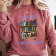 Book Lover Pun Practice Shelf-Care Comfort Colors Sweatshirt Orchid