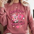 Book Lover Read Your Heart Out Teacher Kids Valentines Comfort Colors Sweatshirt Orchid