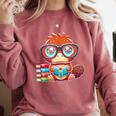 Book Lover Reading Platypus Comfort Colors Sweatshirt Orchid