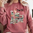 Book Lovers Bookworm Book Nerd I'm Ok Teacher School Comfort Colors Sweatshirt Orchid Book Lovers Bookworm Book Nerd I'm Ok Teacher School Comfort Colors Sweatshirt Orchid