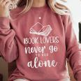 Book Lovers Never Go To Bed Alone Bibliophile Humor Comfort Colors Sweatshirt Orchid Book Lovers Never Go To Bed Alone Bibliophile Humor Comfort Colors Sweatshirt Orchid