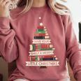 Book Merry Little Christmas Tree Holiday Comfort Colors Sweatshirt Orchid Book Merry Little Christmas Tree Holiday Comfort Colors Sweatshirt Orchid