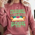 Book And Pajama Pajamas On Book Open Comfort Colors Sweatshirt Orchid Book And Pajama Pajamas On Book Open Comfort Colors Sweatshirt Orchid