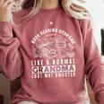 Book Reading Grandma Book Lover Grandma Comfort Colors Sweatshirt Orchid