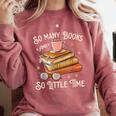 Book Reading Kafee Librarian Vele Books And Little Time Comfort Colors Sweatshirt Orchid