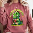 Book A Saurus Bookasaurus Dinosaur Book Girls Boys Toddler Comfort Colors Sweatshirt Orchid