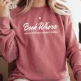 Book Whore Spread Those Pages Baby Inuendo Racy Comfort Colors Sweatshirt Orchid