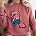 Book Worm Pun Read Reading Librarian America Men Women Kids Comfort Colors Sweatshirt Orchid