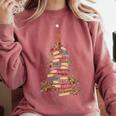 All Booked For Christmas Book Comfort Colors Sweatshirt Orchid All Booked For Christmas Book Comfort Colors Sweatshirt Orchid