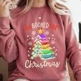 All Booked For Christmas Book Lovers Xmas Tree Women Comfort Colors Sweatshirt Orchid All Booked For Christmas Book Lovers Xmas Tree Women Comfort Colors Sweatshirt Orchid