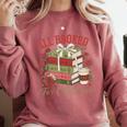 All Booked For Christmas Coquette Xmas Book Club Book Lovers Comfort Colors Sweatshirt Orchid All Booked For Christmas Coquette Xmas Book Club Book Lovers Comfort Colors Sweatshirt Orchid