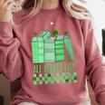All Booked For St Patrick's Day Book Lover Lucky Shamrock Comfort Colors Sweatshirt Orchid All Booked For St Patrick's Day Book Lover Lucky Shamrock Comfort Colors Sweatshirt Orchid