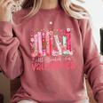 All Booked For Valentine Book Reading Women Girl Teacher Comfort Colors Sweatshirt Orchid