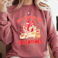 Booked For Valentine Books Lover Bookworm Librarian Teacher Comfort Colors Sweatshirt Orchid