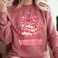 All Booked For Valentine Cute Pink Book Lover Aesthetic Comfort Colors Sweatshirt Orchid