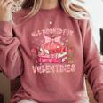 All Booked For Valentines Book Lovers Teacher Kid Valentines Comfort Colors Sweatshirt Orchid