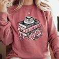 All Booked For Valentine's Coquette Bow Books Teacher Girly Comfort Colors Sweatshirt Orchid All Booked For Valentine's Coquette Bow Books Teacher Girly Comfort Colors Sweatshirt Orchid
