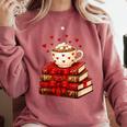 All Booked For Valentine’s Day Reading Teacher Comfort Colors Sweatshirt Orchid All Booked For Valentine’s Day Reading Teacher Comfort Colors Sweatshirt Orchid