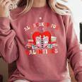All Booked For Valentines Shirt Cute Book Lover Reading Comfort Colors Sweatshirt Orchid