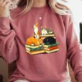 Bookish Cat Lover Cute Reading Squad Books & Kittens Love Comfort Colors Sweatshirt Orchid Bookish Cat Lover Cute Reading Squad Books & Kittens Love Comfort Colors Sweatshirt Orchid