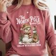 Bookish Christmas North Pole Book Club Snowman Book Worm Comfort Colors Sweatshirt Orchid