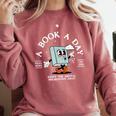 Bookish Mental Health Book A Day Retro Read More Book Comfort Colors Sweatshirt Orchid