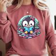 Bookish Penguin Heart A Readers Love Penguins Comfort Colors Sweatshirt Orchid Bookish Penguin Heart A Readers Love Penguins Comfort Colors Sweatshirt Orchid