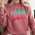 Bookish Reading Love Introverted But Willing To Discuss Book Comfort Colors Sweatshirt Orchid