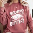 Bookmarks Quote Library Book Reader Comfort Colors Sweatshirt Orchid