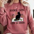 Books Cats Life Is Sweet Cat Book Lover Men Women Teen Comfort Colors Sweatshirt Orchid Books Cats Life Is Sweet Cat Book Lover Men Women Teen Comfort Colors Sweatshirt Orchid